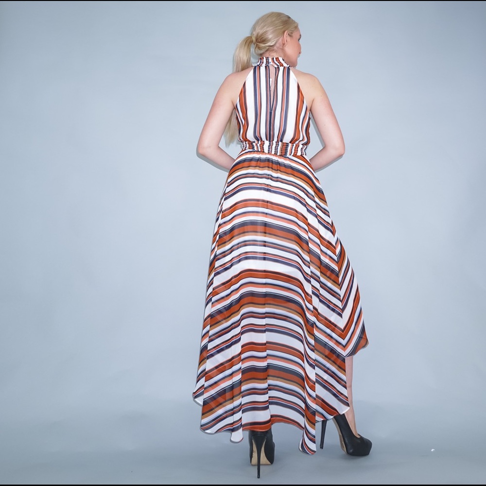 Stripe Boho High Low Dress - Picture 9 of 13